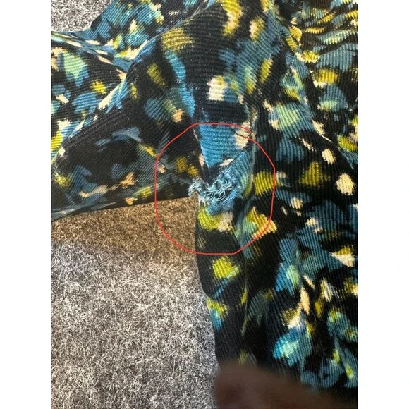 J Jill Cotton Corduroy Button Shirt XS Brown Peplum Back Boho Retro Goblincore - Picture 7 of 8